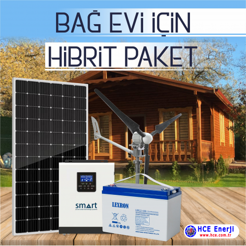 Hibrit Paket – 3300 Watt Solar ve 2000 Watt Rüzgar Türbini