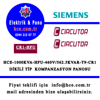 HCE-1000KVA-HFU-460V/562.5KVAR-T9-CR1 DİKİLİ TİP MODÜLER KOMPANZASYON PANOSU