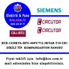 HCE-1250KVA-HFU-460V/712.5KVAR-T10-CR1 DİKİLİ TİP MODÜLER KOMPANZASYON PANOSU