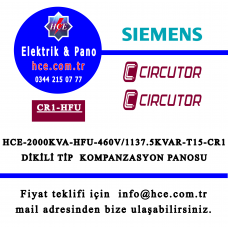 HCE-2000KVA-HFU-460V/1137.5KVAR-T15-CR1 DİKİLİ TİP MODÜLER KOMPANZASYON PANOSU