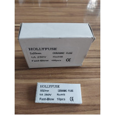 Hollyfuse 5x20mm 1A 250V Fast-Blow seramik sigorta